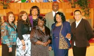 Mary Rodriguez, Marta Perez, Evangelist Thelma Gates, Pastor Mary Bingham, Hulet Gates, Evangelist Debra Humphrey, Claudette Gales